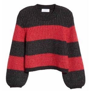 COPY - La Ligne Alpaca Wool Balloon Sleeve Striped Sweater M